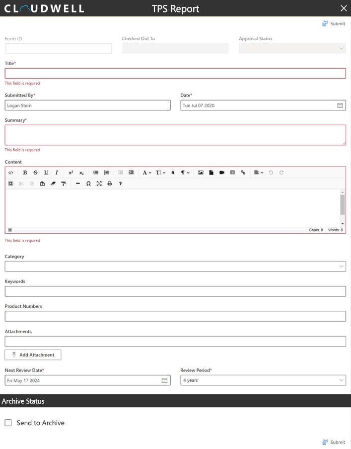 Cloudwell SPFx form replaces legacy InfoPath form